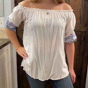 Off the shoulder Cowgirl Hardware Blouse